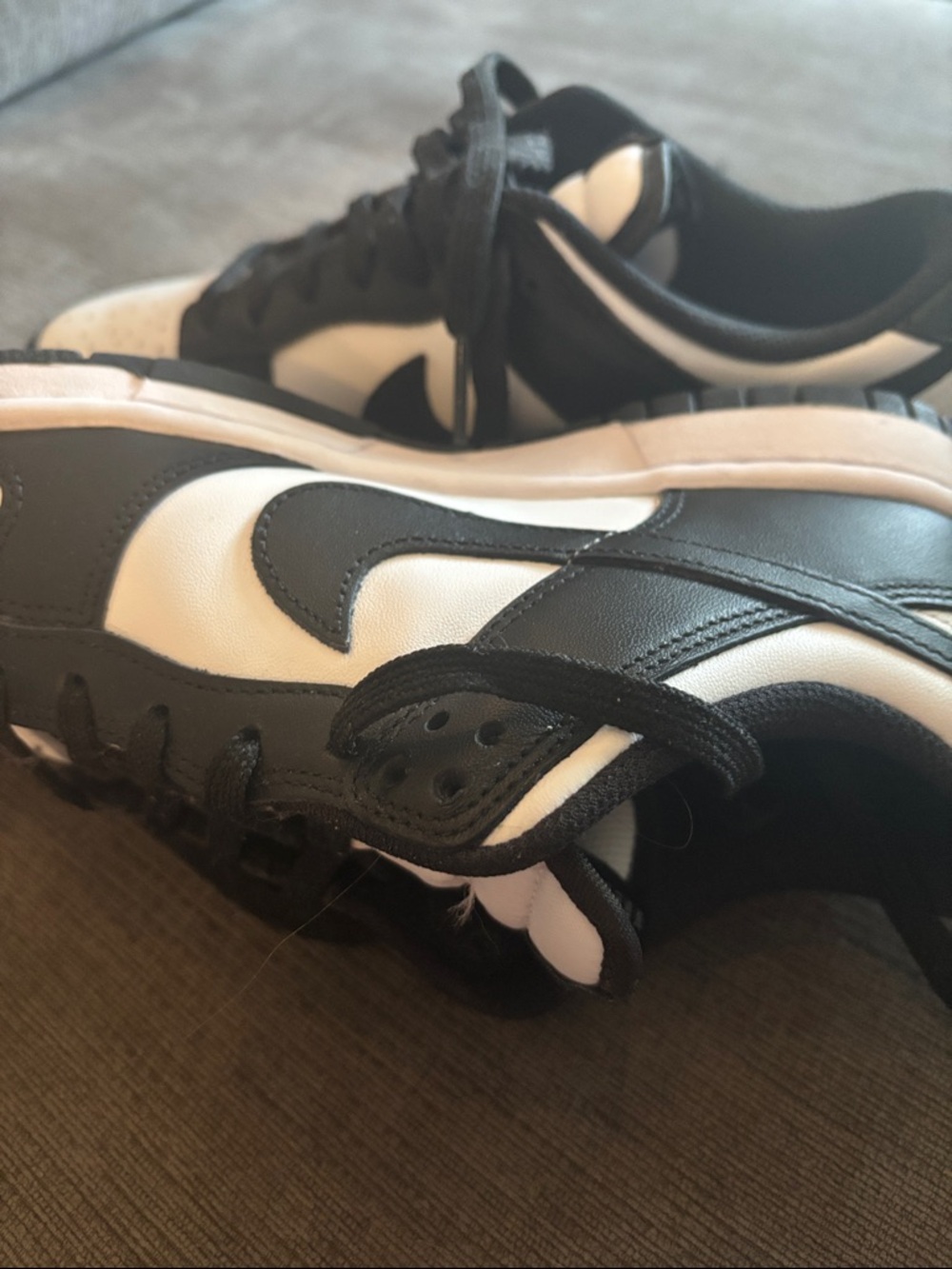 Nike Black and White Leather Low-Top Sneakers - Picture 4 of 4